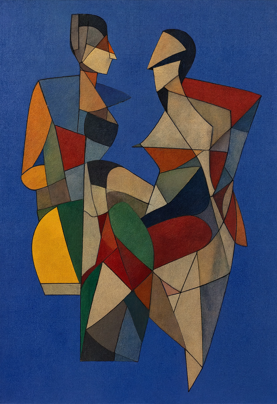 Geometric Abstract Oil I